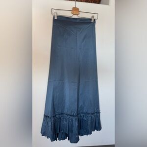 Vintage Calypso 100% Silk Bustle Maxi Skirt